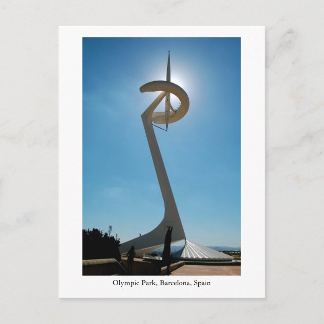 Postkarte, olympischer Park, Barcelona, Spanien, Postkarte (Vorderseite)