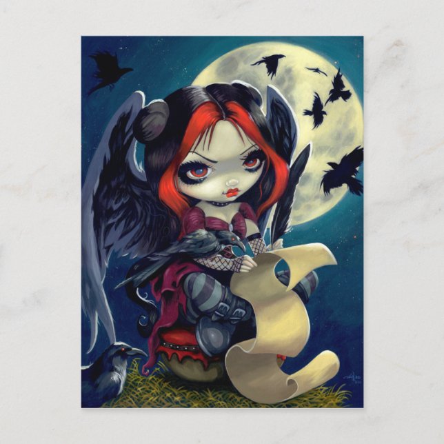 Postkarte "Once Upon a Midnight Dreary" (Vorderseite)