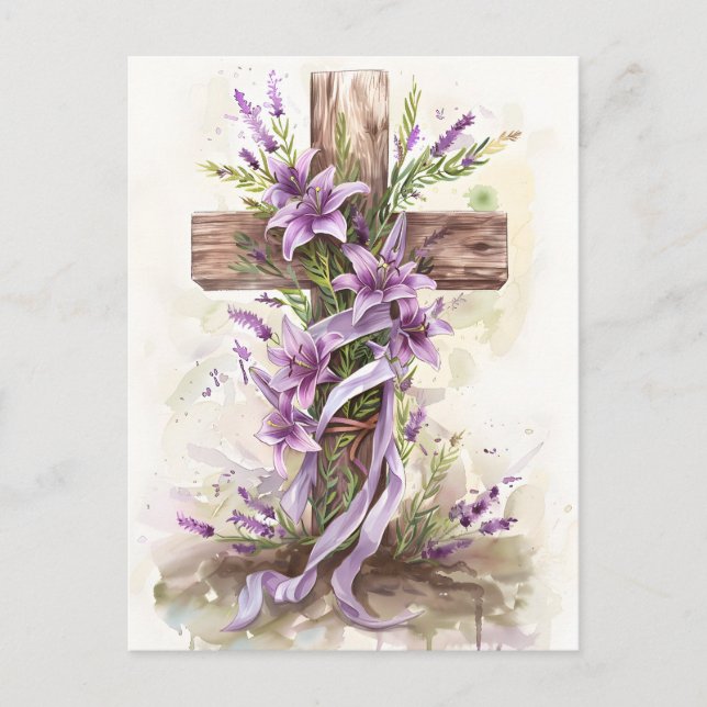 Postkarte Osterkreuz (Vorderseite)