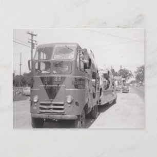 Postkarte OTR-Autotransporter 1951 Frühe 5-Wagen-K