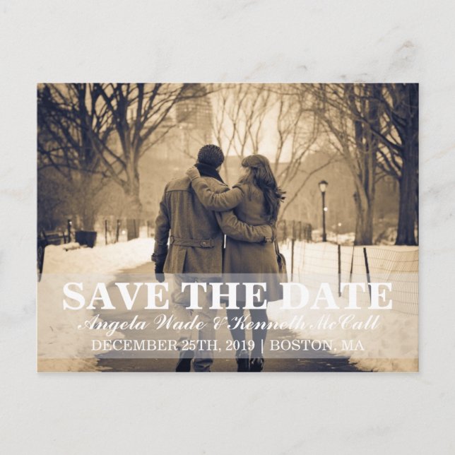 Postkarte - Paar Save the Date (Vorderseite)