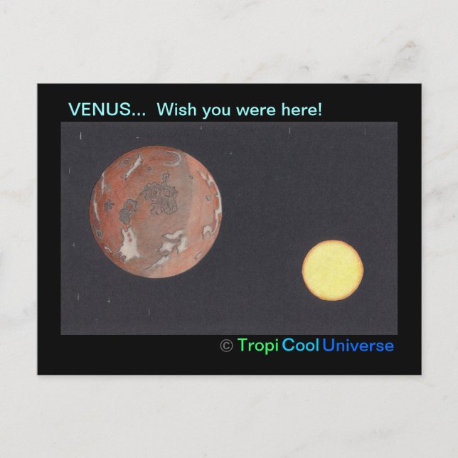 Postkarte Planet VENUS (Vorderseite)