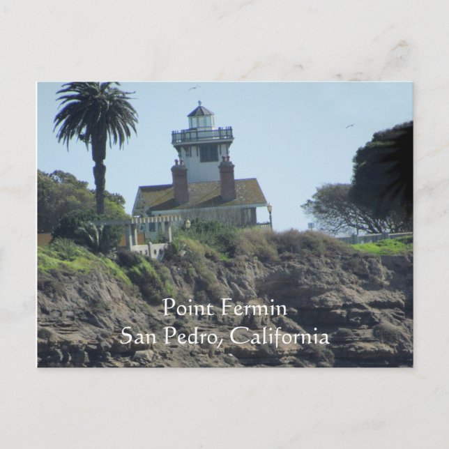 Postkarte - Point Fermin Leuchtturm (Vorderseite)