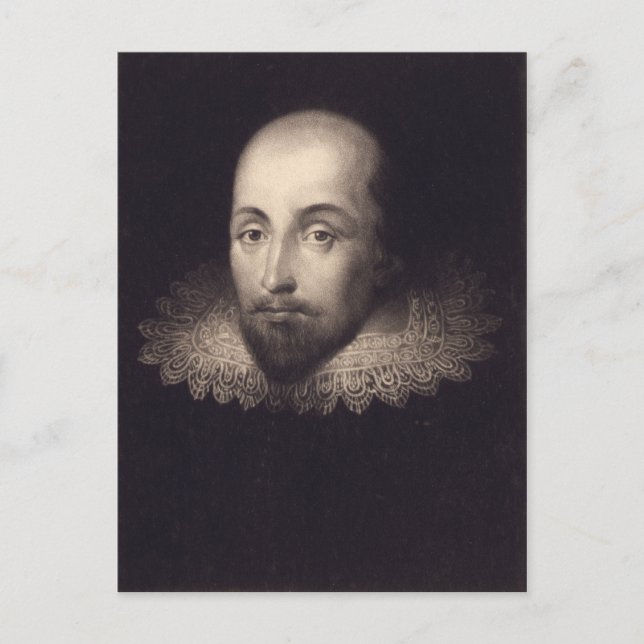 Postkarte "Portrait von Shakespeare" (Vorderseite)