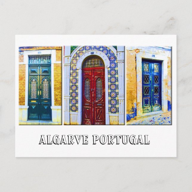 Postkarte: Portugiesische Türen Postkarte (Vorderseite)