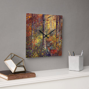 Postkarte Quadratische Wanduhr