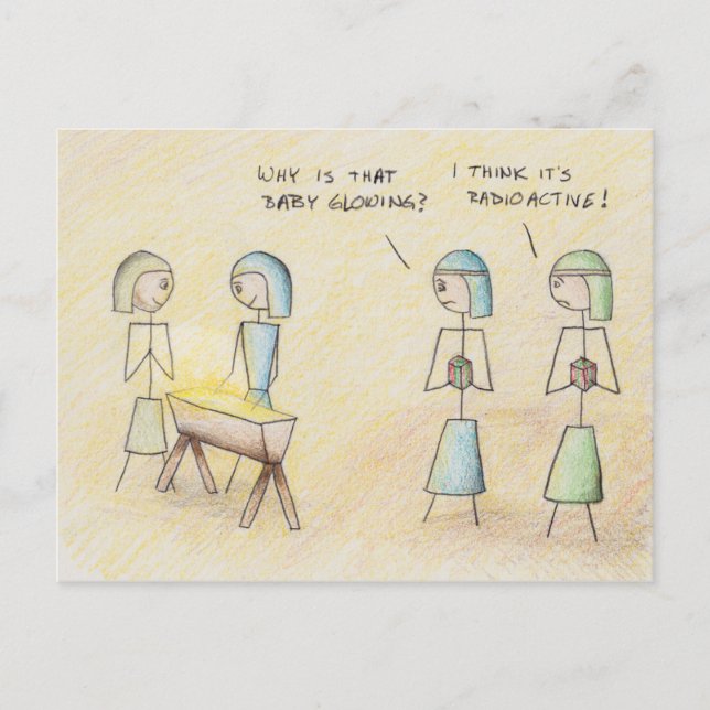 Postkarte "Radioactive Jesus" (Vorderseite)