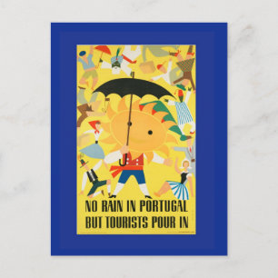 Postkarte Regenmenschen Portugal