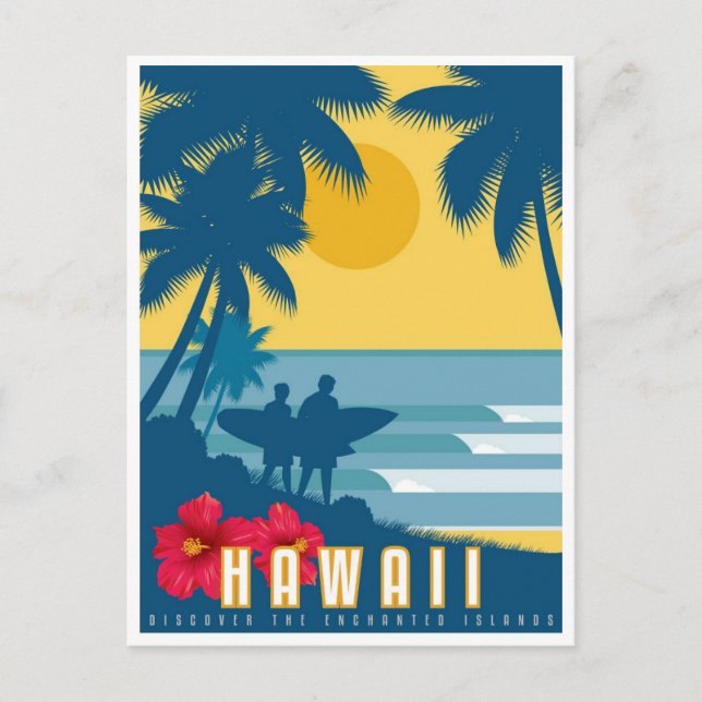 Postkarte - Reise nach Hawaii (Vorderseite)