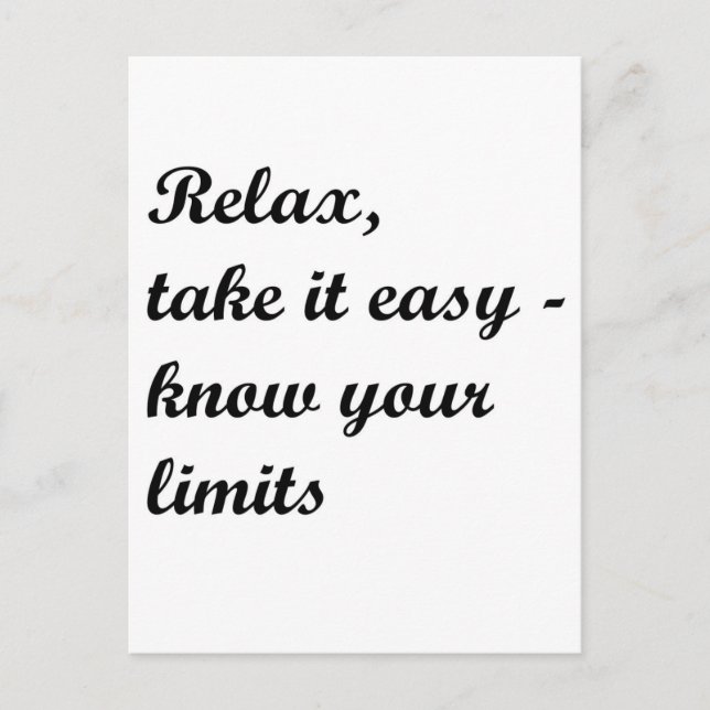 Postkarte "Relax" (Vorderseite)