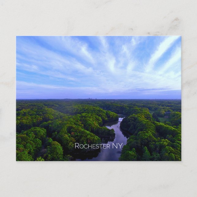 Postkarte - Rochester vom Ontariosee (Vorderseite)