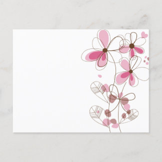 Postkarte rosa Blume
