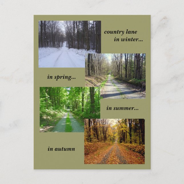 Postkarte "Saison in Country" Foto (Vorderseite)