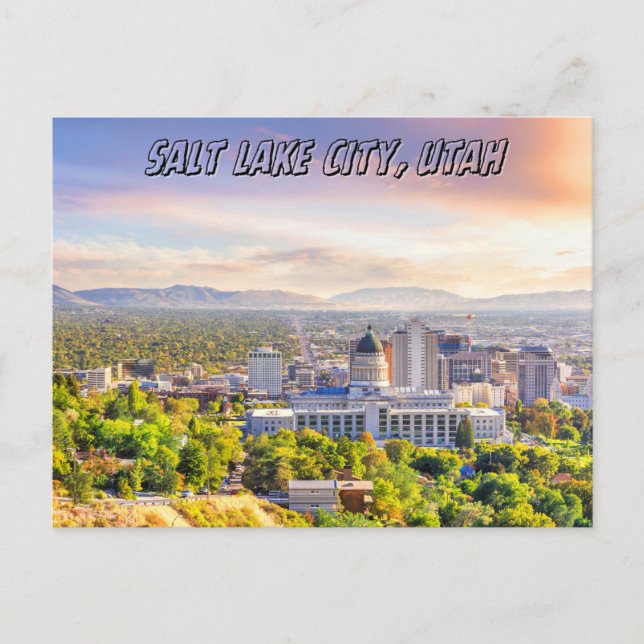 Postkarte Salt Lake City Utah Andenken (Vorderseite)