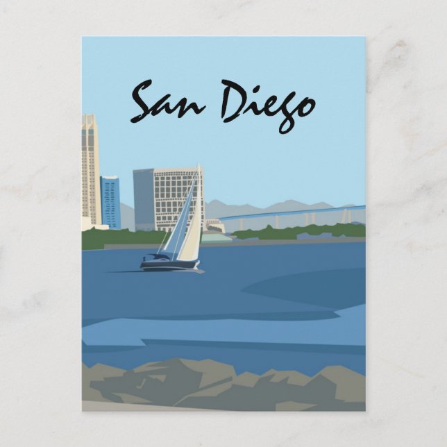 Postkarte San Diego Bay (Vorderseite)