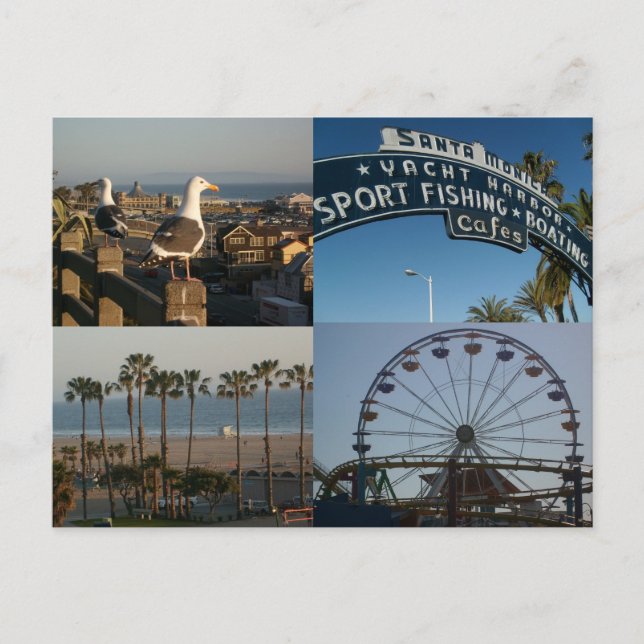 Postkarte Santa Monica Collage (Vorderseite)