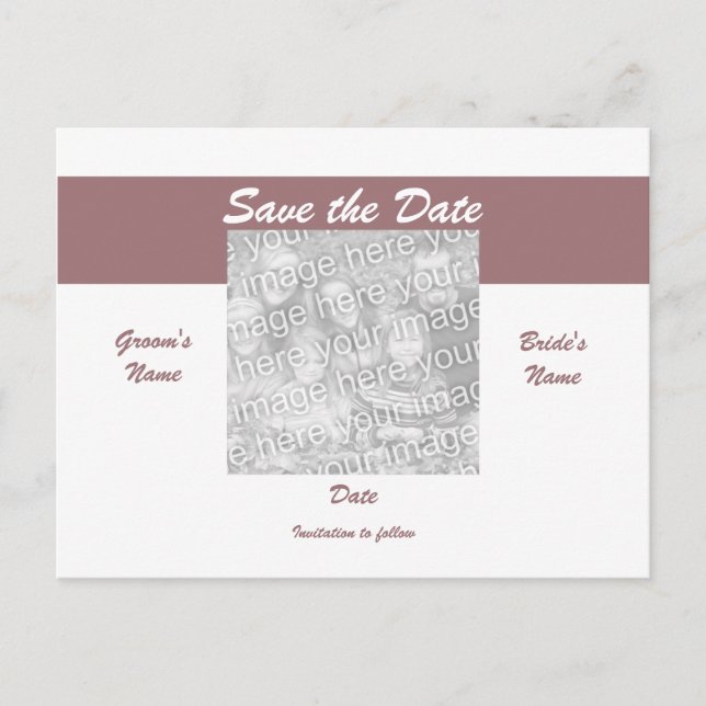 Postkarte Save the Date Foto - Maßgeschneiderte (Vorderseite)