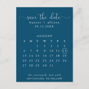 Postkarte SAVE THE DATE Kalender