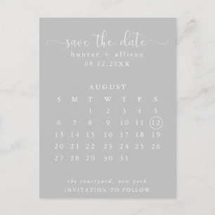 Postkarte   SAVE THE DATE   Kalender