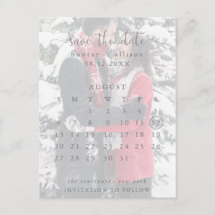 Postkarte   SAVE THE DATE   Kalender