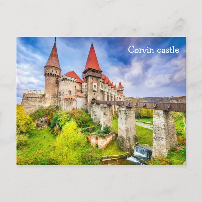 Postkarte Schloss Corvin (Vorderseite)