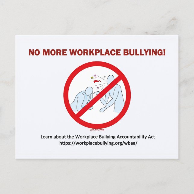 Postkarte - Schluss mit Mobbing am Arbeitsplatz (Vorderseite)
