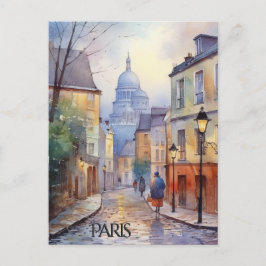 POSTKARTE Schöne Wasserfarben von Paris Reise