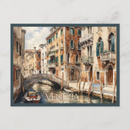 POSTKARTE Schöne Wasserfarben von Venedig Reise