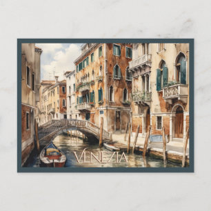 POSTKARTE Schöne Wasserfarben von Venedig Reise
