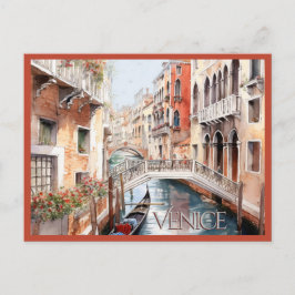 POSTKARTE Schöne Wasserfarben von Venedig Reise