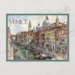 POSTKARTE Schöne Wasserfarben von Venedig Reise
