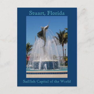 Postkarte Seewasserbrunnen Stuart, Florida