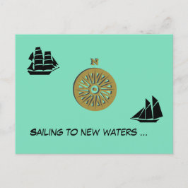 Postkarte - Segeln in neue Gewässer