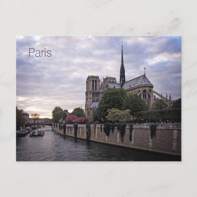 Postkarte - Seine & Notre Dame de Paris (Vorderseite)