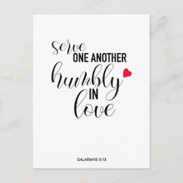 Postkarte "Servieren"