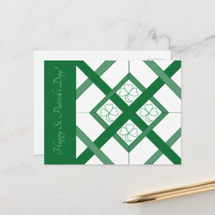 Postkarte - Shamrock-Buntglas