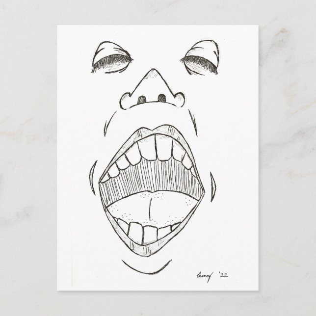 Postkarte "Shout" (Vorderseite)