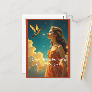 Postkarte - Sie fällt in Liebe mit dem Nachmittag