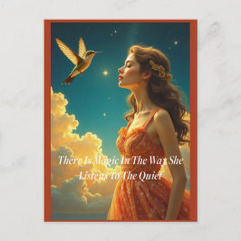 Postkarte - Sie fällt in Liebe mit dem Nachmittag