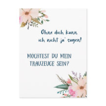 Postkarte - Sie wollen mein Trauzeuge sein
