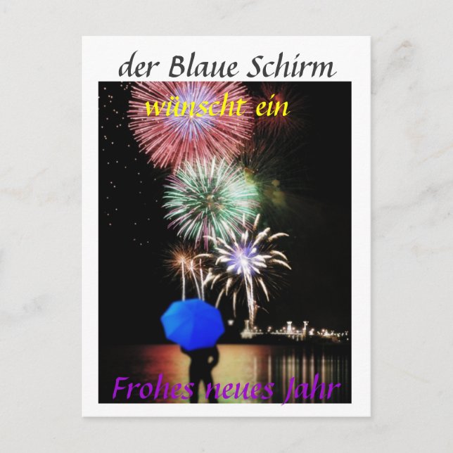 Postkarte - Silvester (Vorderseite)