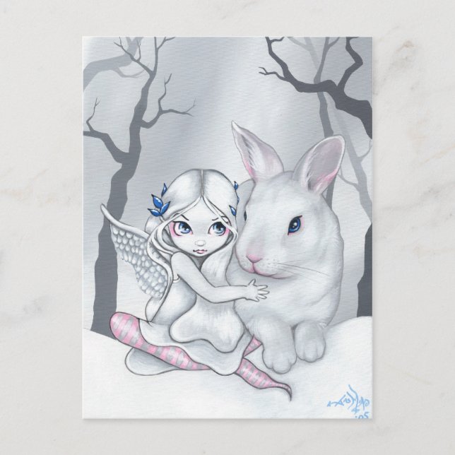 Postkarte "Snow Bunny" (Vorderseite)