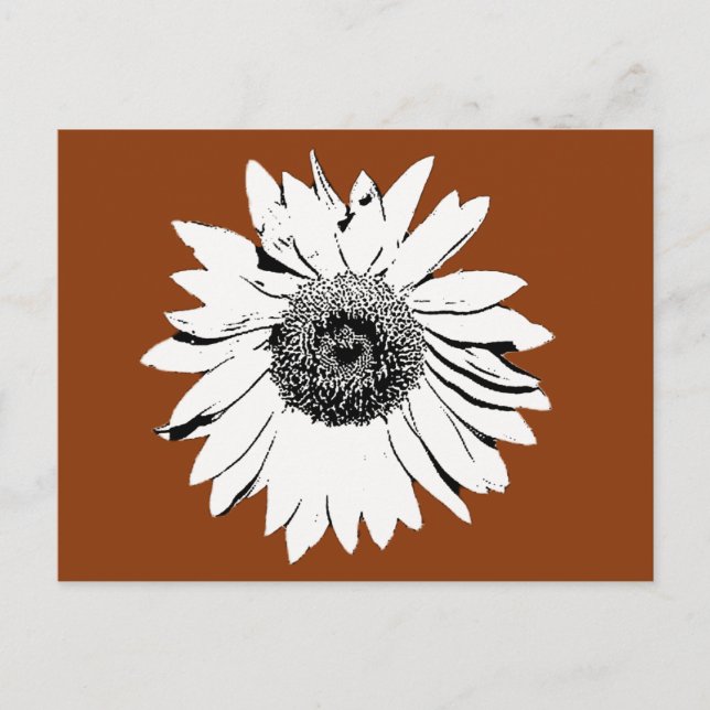 Postkarte - Sonnenblume blühen Farbe (Vorderseite)