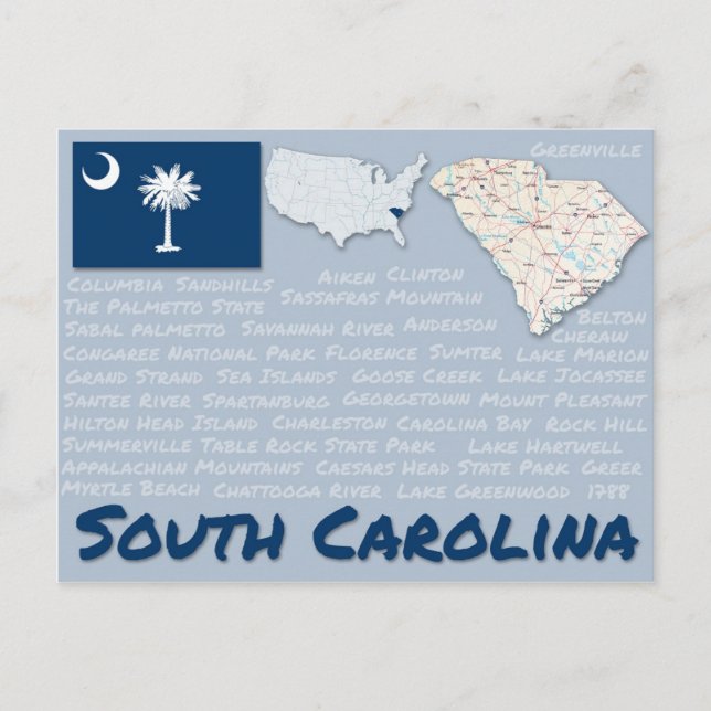 Postkarte "South Carolina" (Vorderseite)