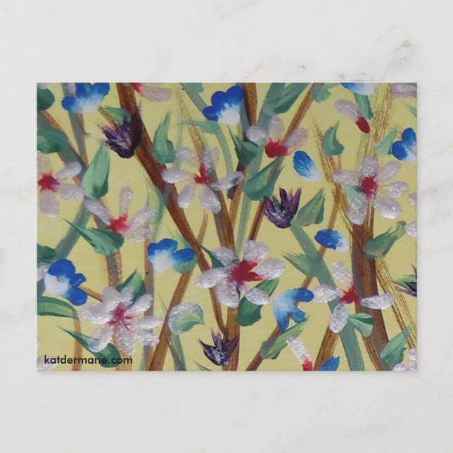 Postkarte - "Spring has sprung" (Vorderseite)