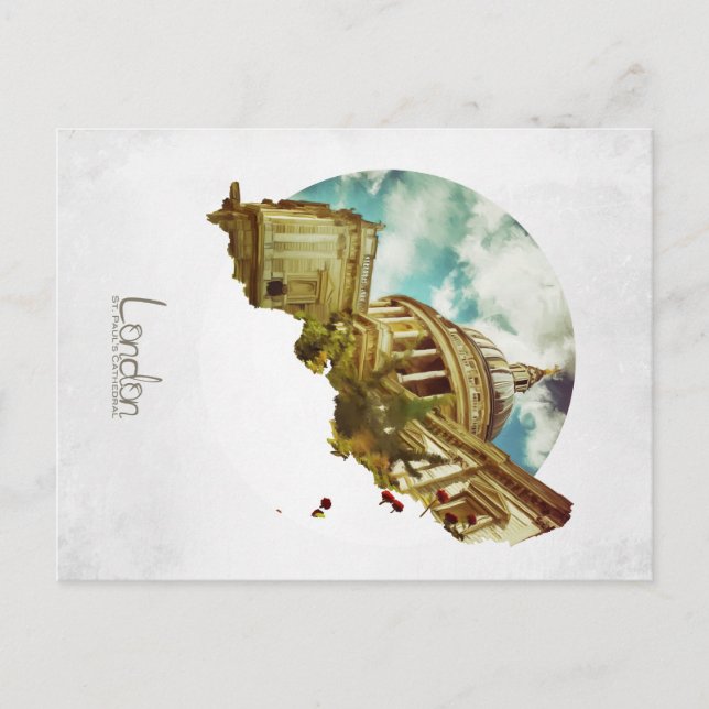 Postkarte St Paul's (Vorderseite)