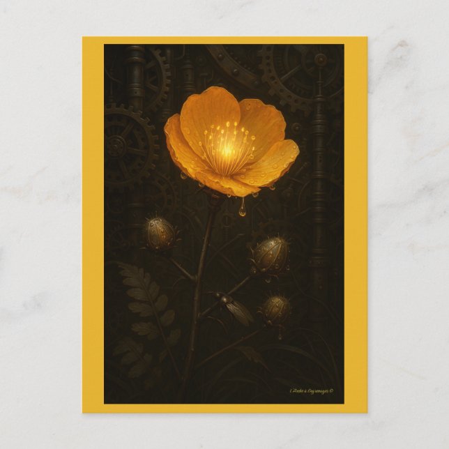 Postkarte Steampunk "Der Glanz von Vespera" (Vorderseite)