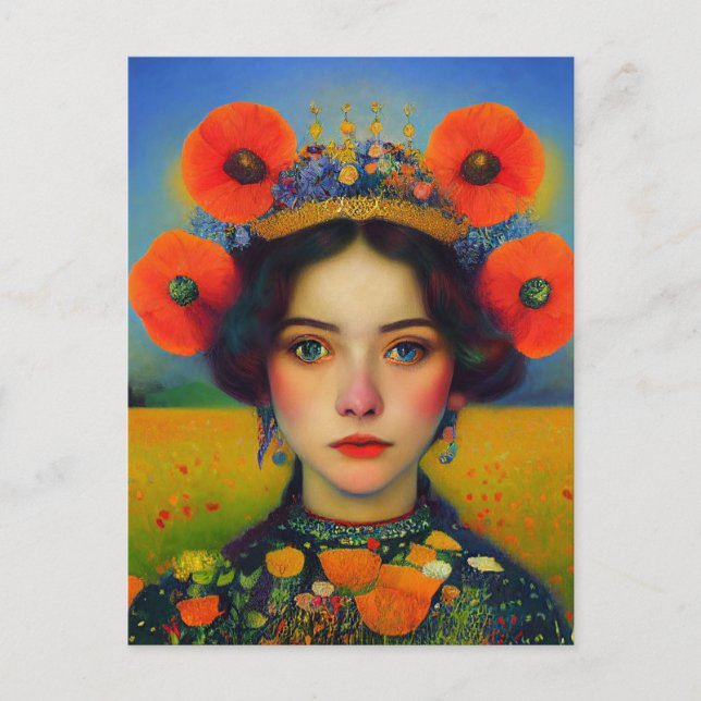 Postkarte stehend mit Ukraine (Vorderseite)