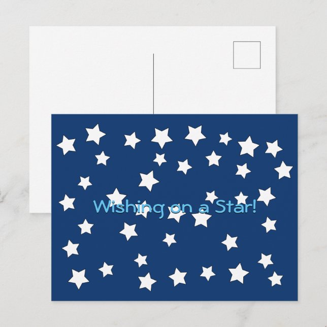 Postkarte - Stern wünschen (Vorne/Hinten)