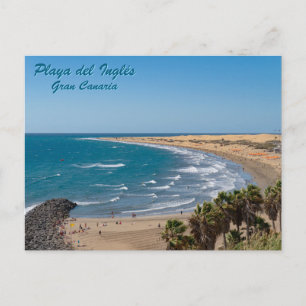 Postkarte Strand Szene Gran Canaria